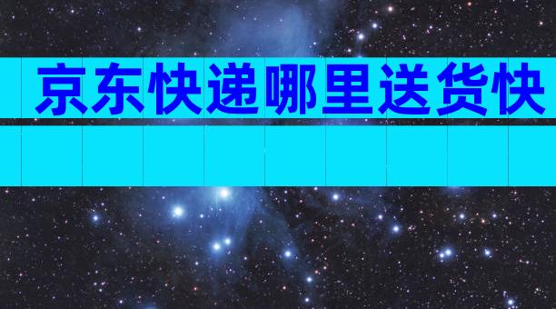 京东快递哪里送货快