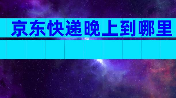 京东快递晚上到哪里