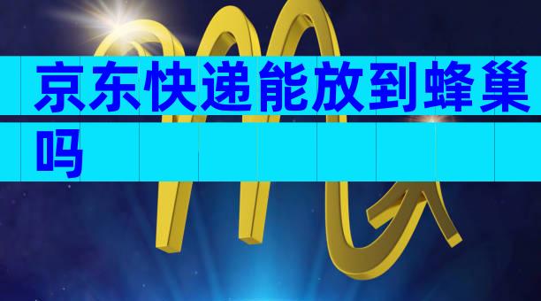 京东快递能放到蜂巢吗