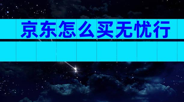 京东怎么买无忧行
