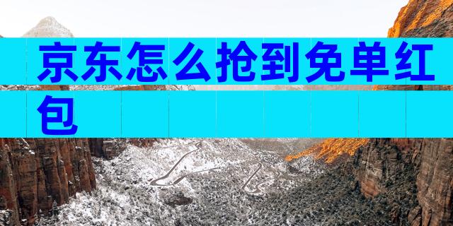京东怎么抢到免单红包