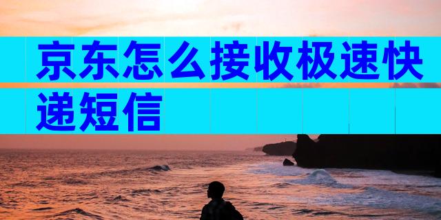 京东怎么接收极速快递短信