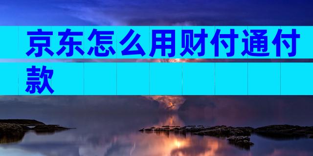 京东怎么用财付通付款