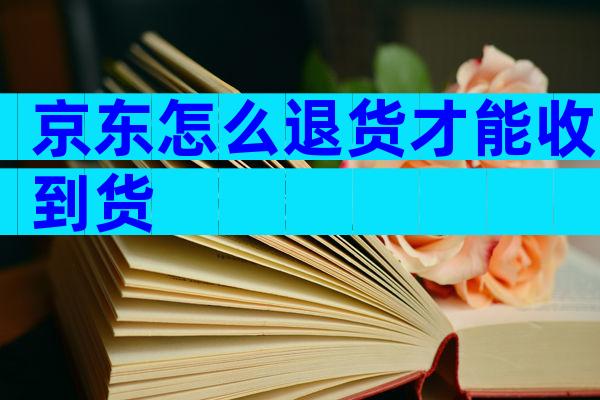京东怎么退货才能收到货
