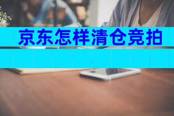 京东怎样清仓竞拍