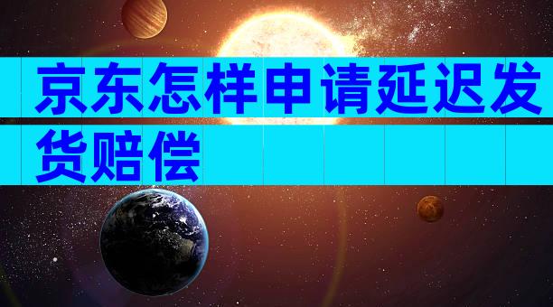 京东怎样申请延迟发货赔偿