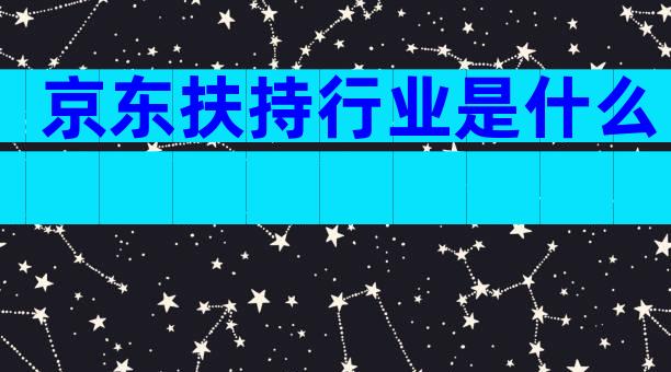 京东扶持行业是什么