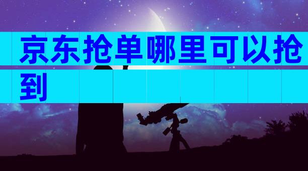 京东抢单哪里可以抢到