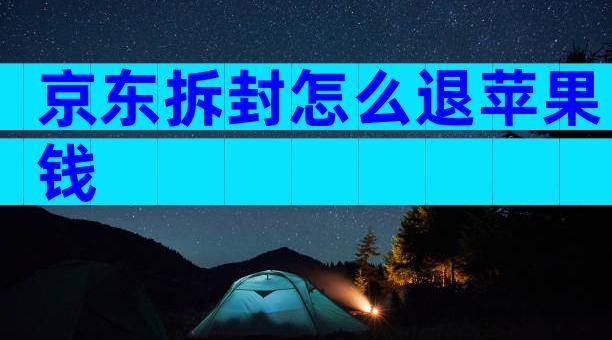 京东拆封怎么退苹果钱