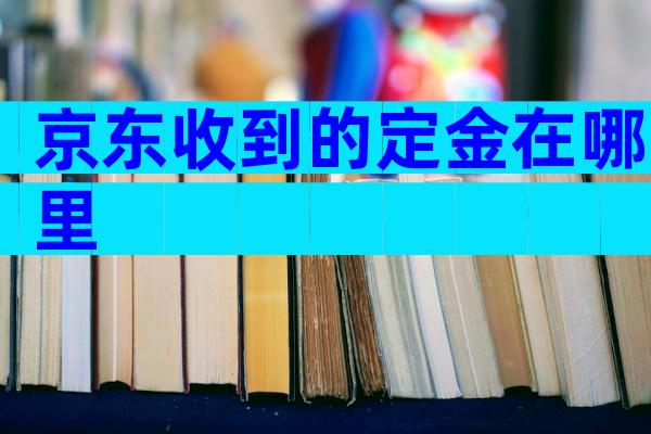 京东收到的定金在哪里