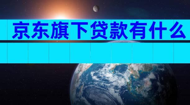 京东旗下贷款有什么