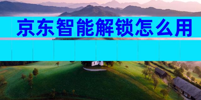 京东智能解锁怎么用