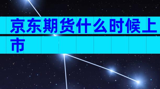 京东期货什么时候上市