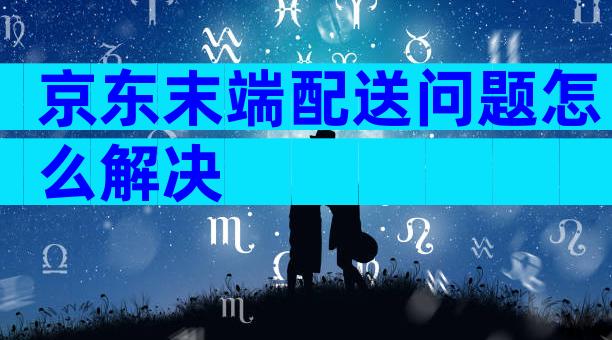 京东末端配送问题怎么解决