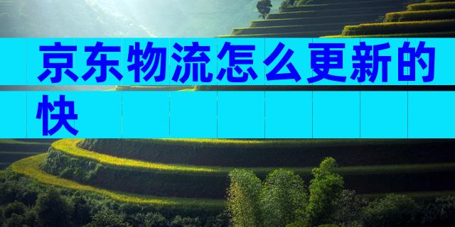 京东物流怎么更新的快