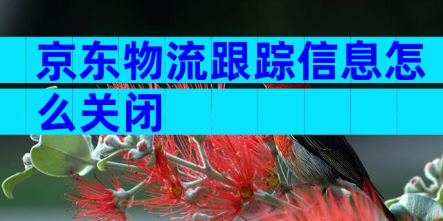 京东物流跟踪信息怎么关闭