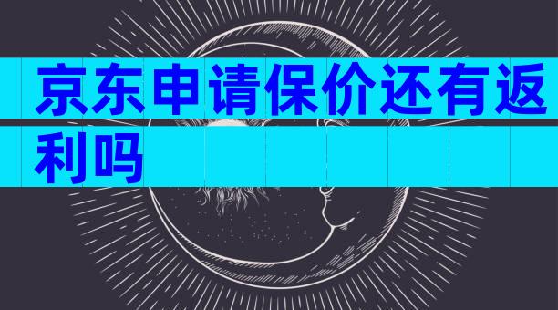 京东申请保价还有返利吗