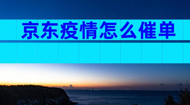 京东疫情怎么催单