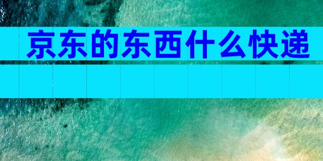 京东的东西什么快递