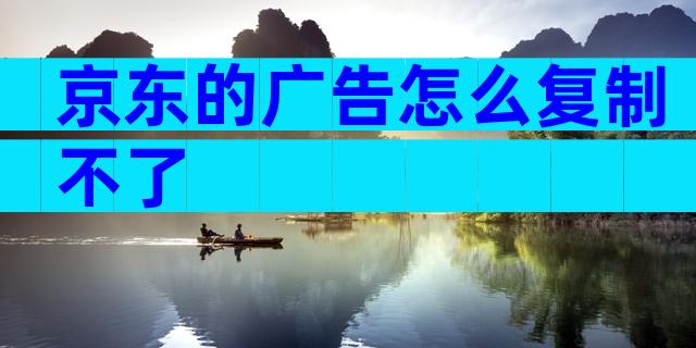 京东的广告怎么复制不了