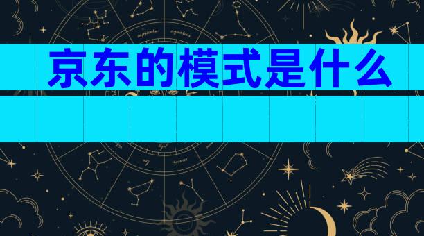 京东的模式是什么
