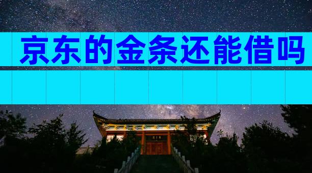京东的金条还能借吗