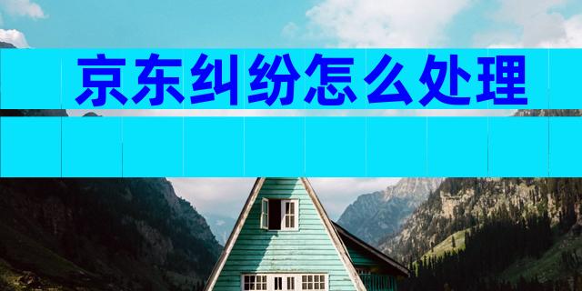 京东纠纷怎么处理