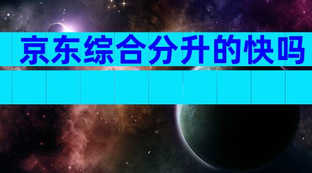京东综合分升的快吗