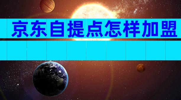 京东自提点怎样加盟