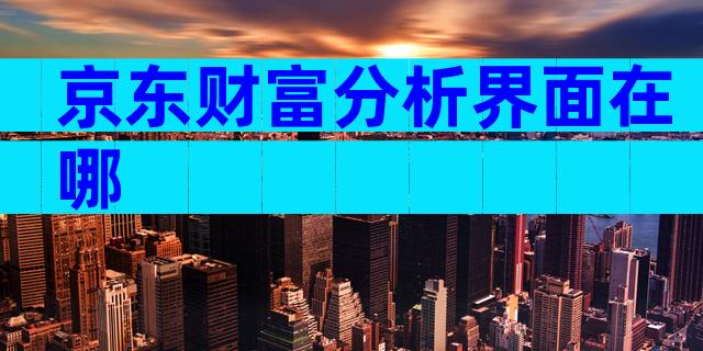 京东财富分析界面在哪