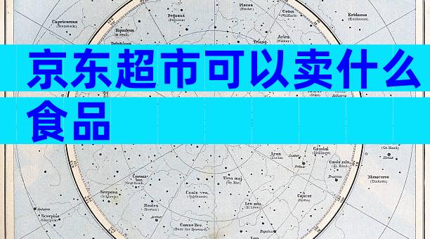 京东超市可以卖什么食品
