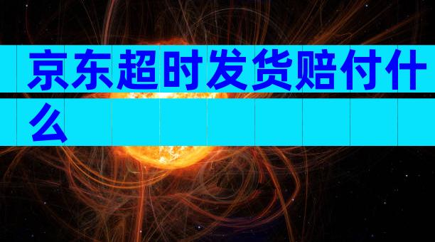 京东超时发货赔付什么