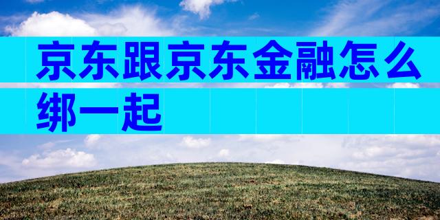 京东跟京东金融怎么绑一起