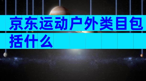 京东运动户外类目包括什么