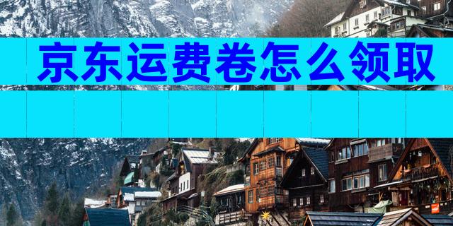 京东运费卷怎么领取