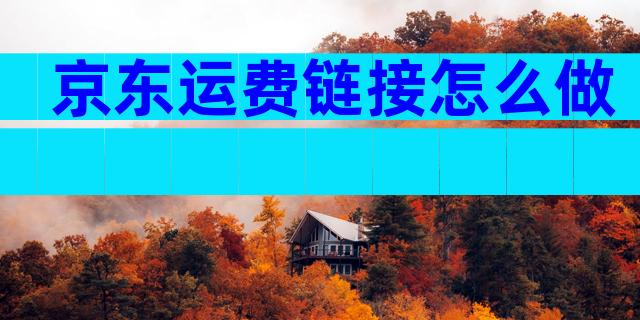 京东运费链接怎么做