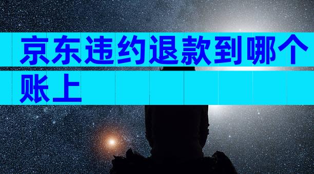 京东违约退款到哪个账上