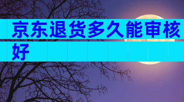 京东退货多久能审核好