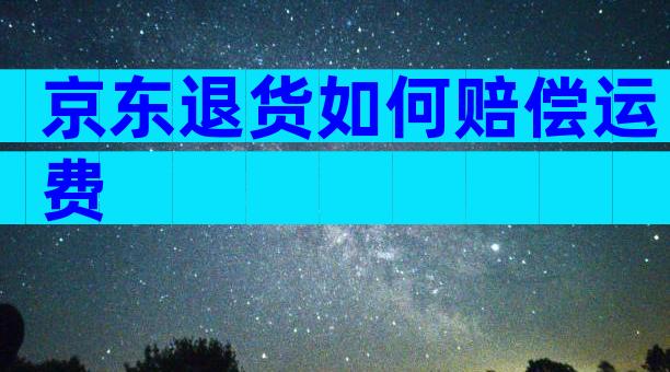 京东退货如何赔偿运费