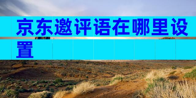京东邀评语在哪里设置