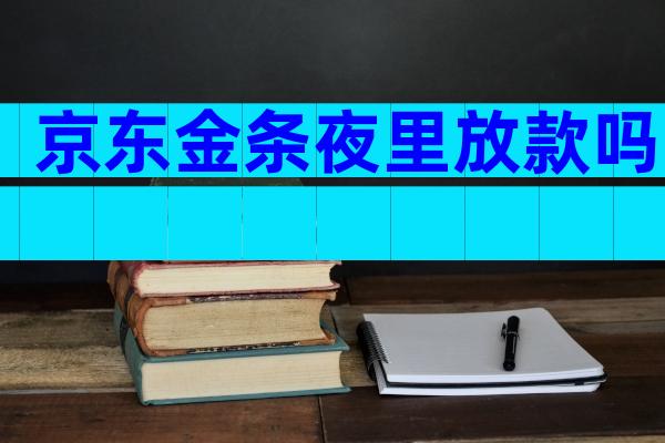 京东金条夜里放款吗