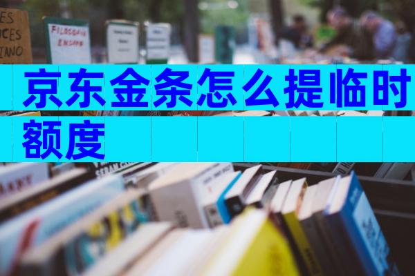 京东金条怎么提临时额度
