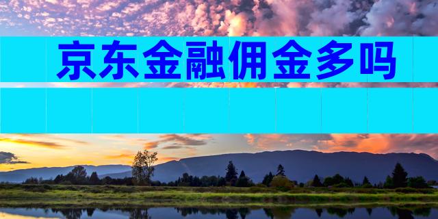 京东金融佣金多吗