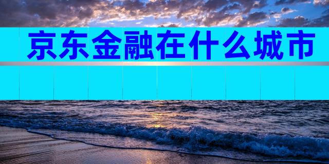 京东金融在什么城市