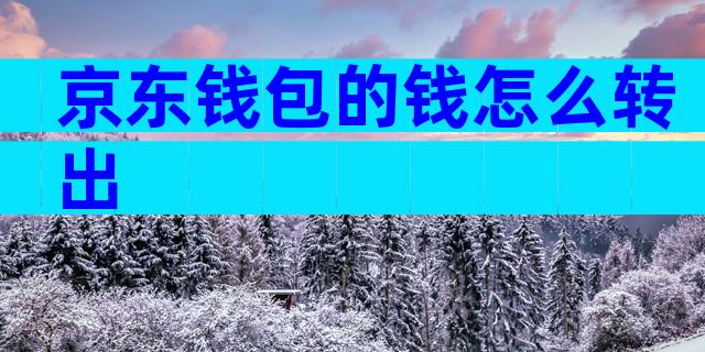 京东钱包的钱怎么转出