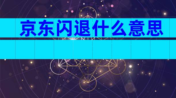 京东闪退什么意思