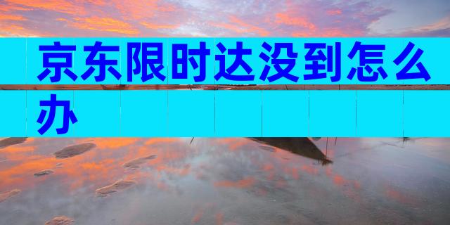 京东限时达没到怎么办