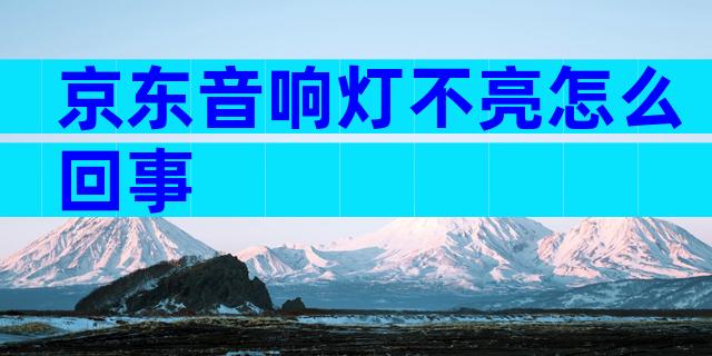 京东音响灯不亮怎么回事