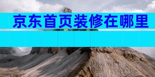 京东首页装修在哪里