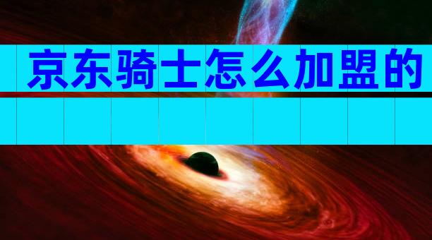 京东骑士怎么加盟的